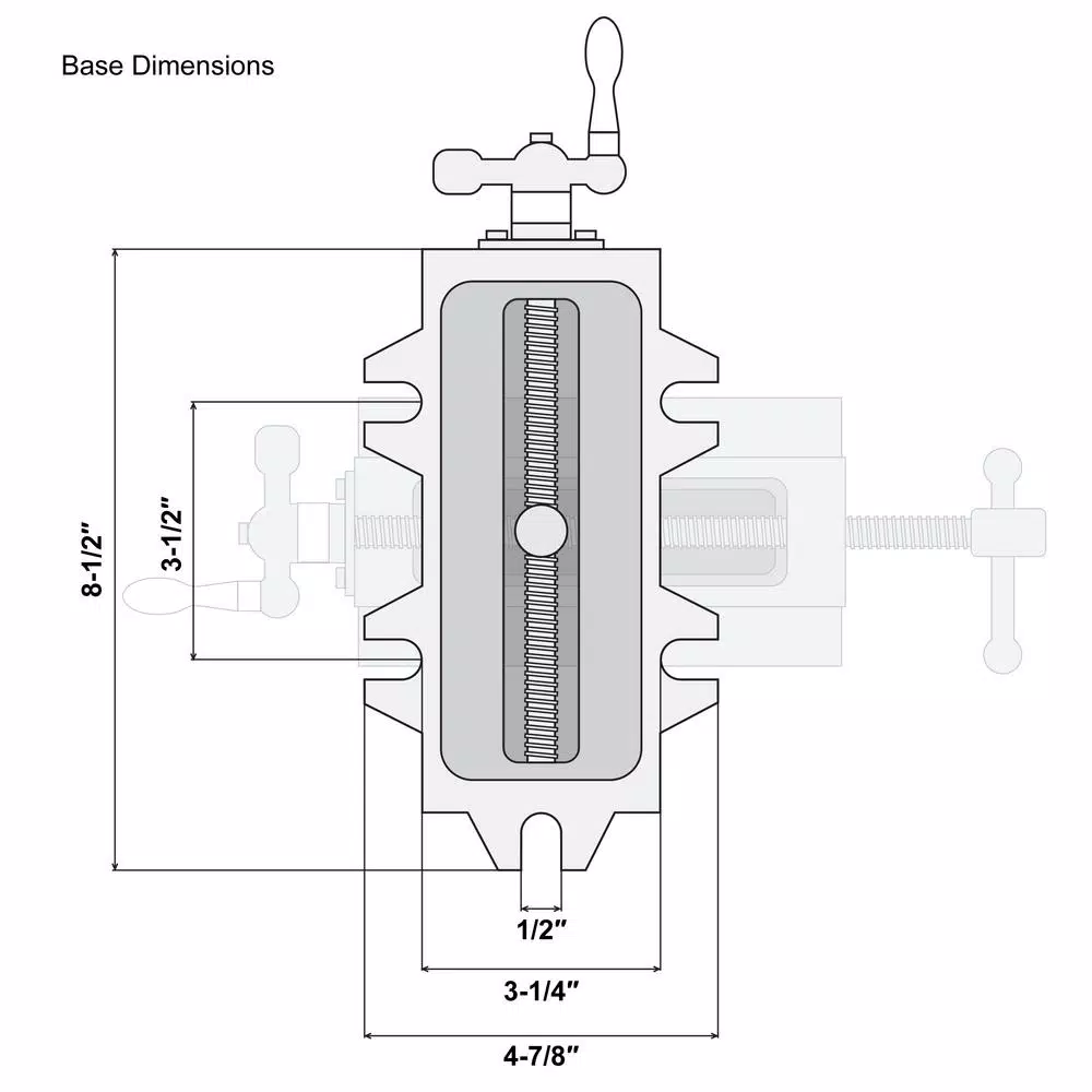 WEN 4.25 in. Compound Cross Slide Vise for Drill Press and Benchtop