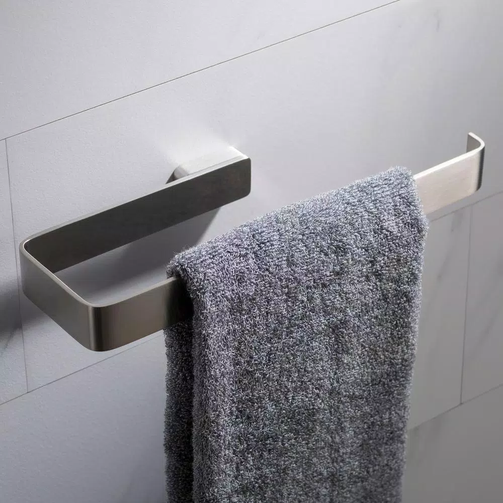 KRAUS Stelios Brushed Nickel Towel Ring - Solid Brass Hand Towel Holder