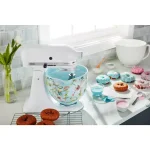 KitchenAid 5 Qt. White Gardenia Patterned Titanium-Reinforced Ceramic Mixing Bowl thumbnail 3