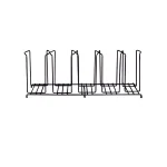 Unbranded Black 5-Section Wire Rack Cup and Lid Organizer for Catering and Restaurants thumbnail 1
