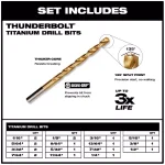 Milwaukee 20-Piece Titanium Coated Twist Drill Bit Set thumbnail 3