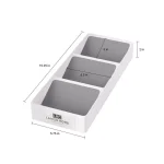 Lavish Home 3-Tiered Nonslip White Drawer Organizer thumbnail 2