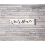 Unbranded Large Welcome Sign with Dimensional Script Lettering and Wood Frame thumbnail 1