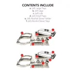 Alpha Living 8 Qt. Stainless Steel Chafing Dish Set of 4, Foldable Frame Buffet Server thumbnail 7