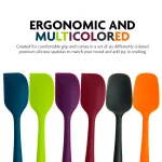Ovente Premium Silicone Spatula Set, 6-Piece Heat-Resistant Non-Stick Spatulas with Stainless Steel Core thumbnail 3