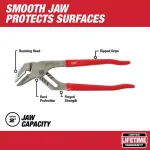 Milwaukee 10 in. Smooth Jaw Pliers with Dipped Grip thumbnail 2