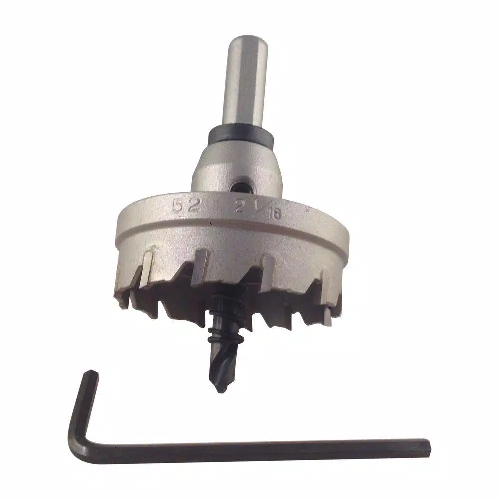 BLU-MOL 2-1/16 in. Tungsten Carbide Hole Saw Cutter for Metal