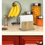 Home Basics Bamboo Napkin Holder - Natural Wood Vertical Standing Design for Kitchen & Outdoor Use thumbnail 3