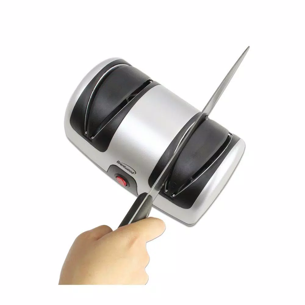 Brentwood Appliances TS-1001 2-Stage Electric Knife Sharpener with Diamond Abrasive