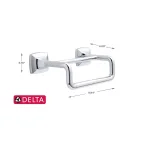 Delta Portwood 6 in. Double Hand Towel Bar, Polished Chrome thumbnail 6