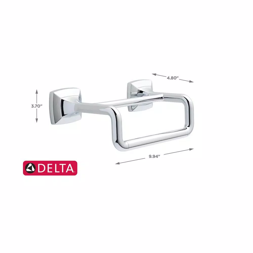 Delta Portwood 6 in. Double Hand Towel Bar, Polished Chrome