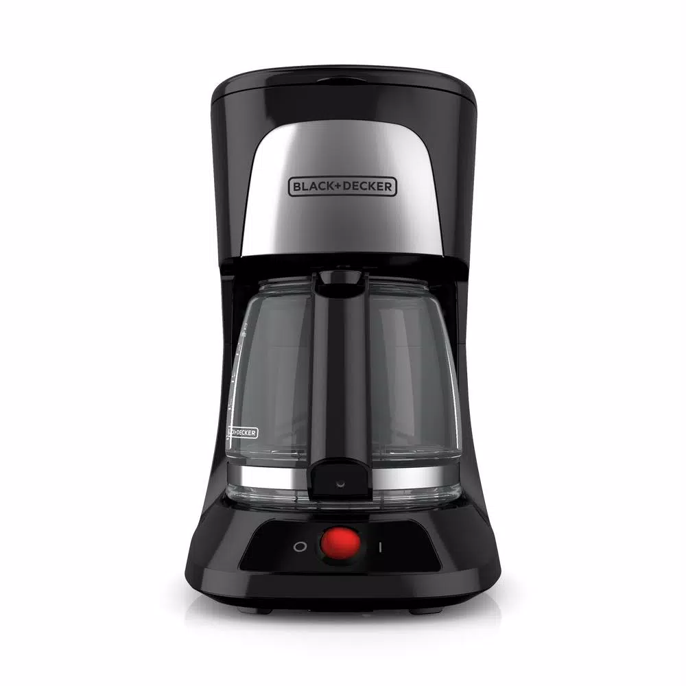 BLACK+DECKER 5-Cup Drip Coffee Maker, Compact Black Coffeemaker