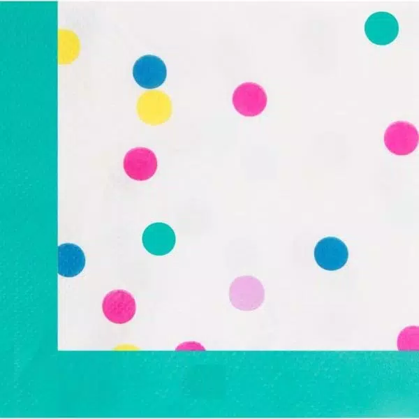 Sugar Plum Party SugarPlum Collection 32-Piece Confetti Assorted Disposable Cocktail Paper Napkins