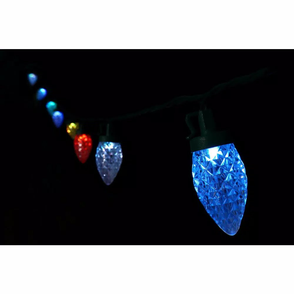 Novolink 25-Light C9 Wi-Fi RGB Color-Changing LED Christmas String Lights, Works with Alexa & Google Home