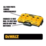 DEWALT 4-Port Rapid Lithium-Ion Battery Charger for 12V, 20V MAX, and FLEXVOLT 60V MAX Batteries thumbnail 2