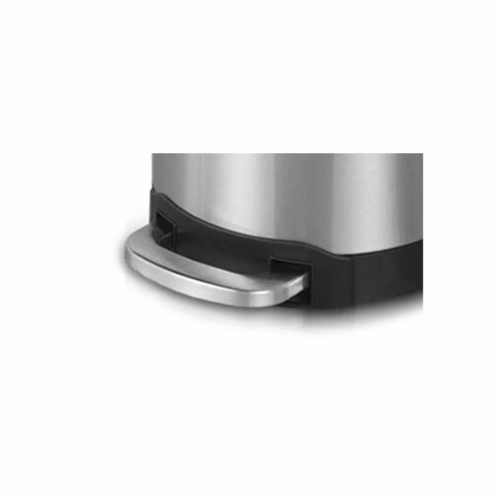 Innovaze 10.6 Gal. Stainless Steel Semi-Round Step-On Trash Can with Fingerprint-Free Finish
