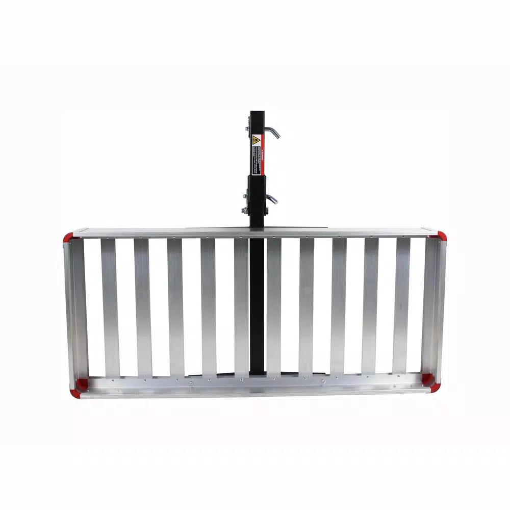 MaxxHaul 50 in. x 22 in. Aluminum Folding Hitch Cargo Carrier, 500 lb. Capacity, 2 in. Receiver