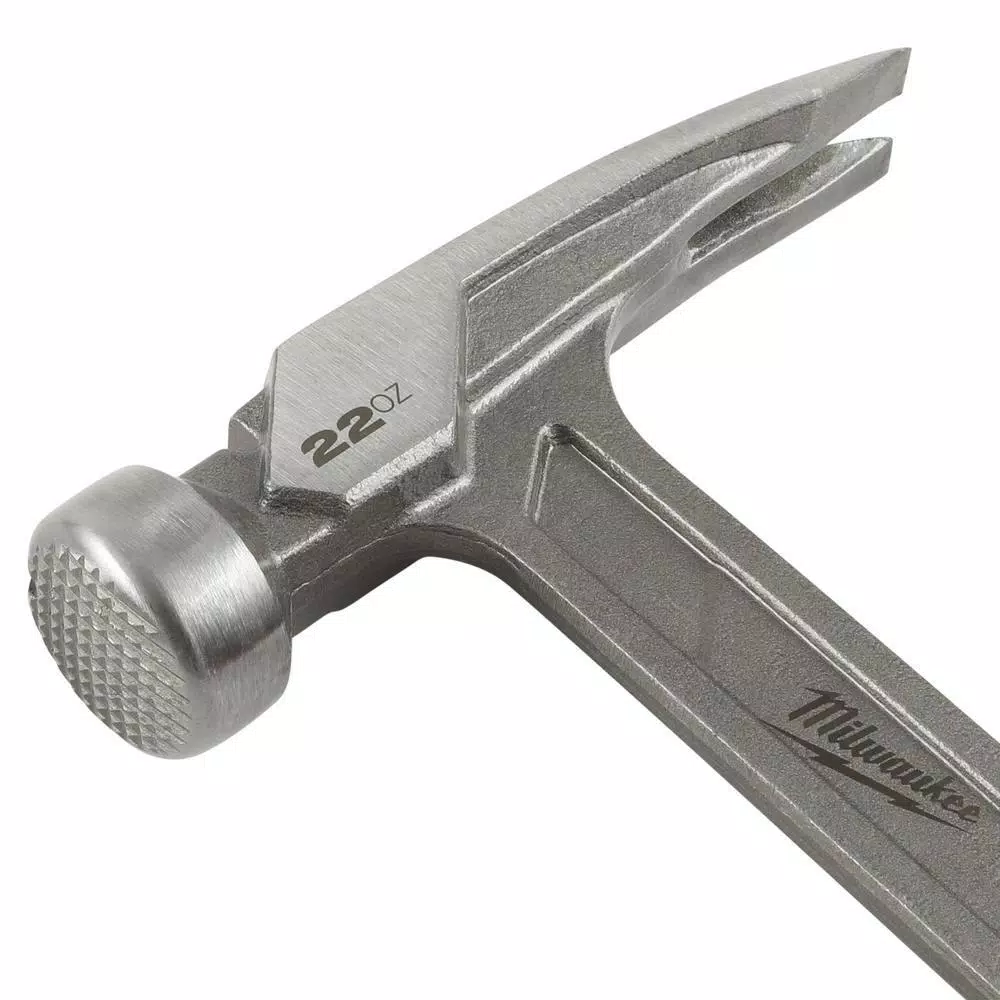 Milwaukee 22 oz. Milled Face Framing Hammer with Shockshield Grip and Hammer Loop