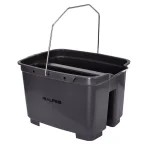 Alpine Industries 19.5 Qt. Divided Plastic Cleaning Caddy with Metal Handle, Gray thumbnail 1