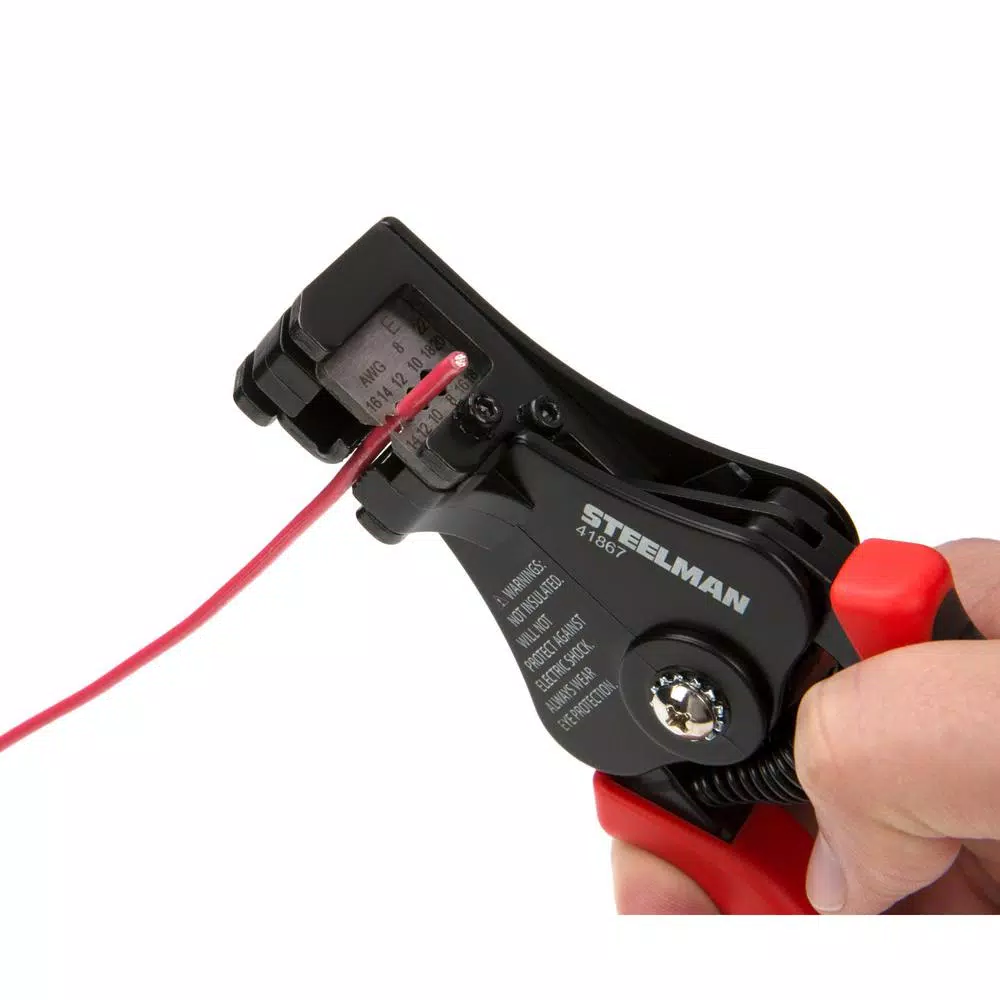 Steelman 41867 Wire and Cable Stripper Pliers, 8 AWG to 22 AWG