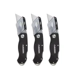 Husky Folding Lock-Back Utility Knife Set, 3-Pack with 3 Blades thumbnail 1
