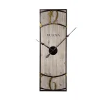 Bulova Vermont Country Store 45 in. Oversized 3-Panel Square Gallery Wall Clock - Weathered Grey Wood & Metal thumbnail 2