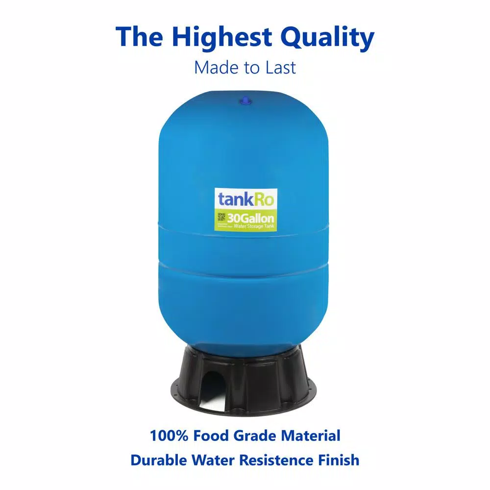 Express Water 30 Gallon Reverse Osmosis Storage Pressure Tank - 18 Gallon Capacity RO Water Filtration Expansion Tank