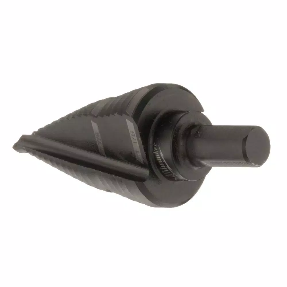 Milwaukee #9 Step Drill Bit, 7/8 in. and 1-1/8 in., Black Oxide