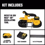 DEWALT 20V MAX Cordless Portable Band Saw Kit with 5.0 Ah Battery and Charger thumbnail 2