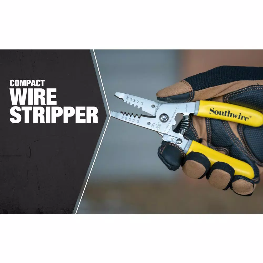 Southwire S1018STR 6 in. Compact Wire Stripper, 10-18 AWG