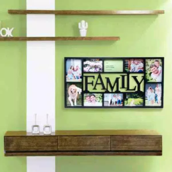 Kiera Grace kieragrace KG Family 10-Opening Collage Photo Frame, Black, Fits 4 5x7 and 6 4x6 Photos