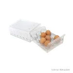 Mind Reader Clear Stackable 1-Dozen Egg Container Storage Drawer, Reusable BPA-Free Plastic thumbnail 3