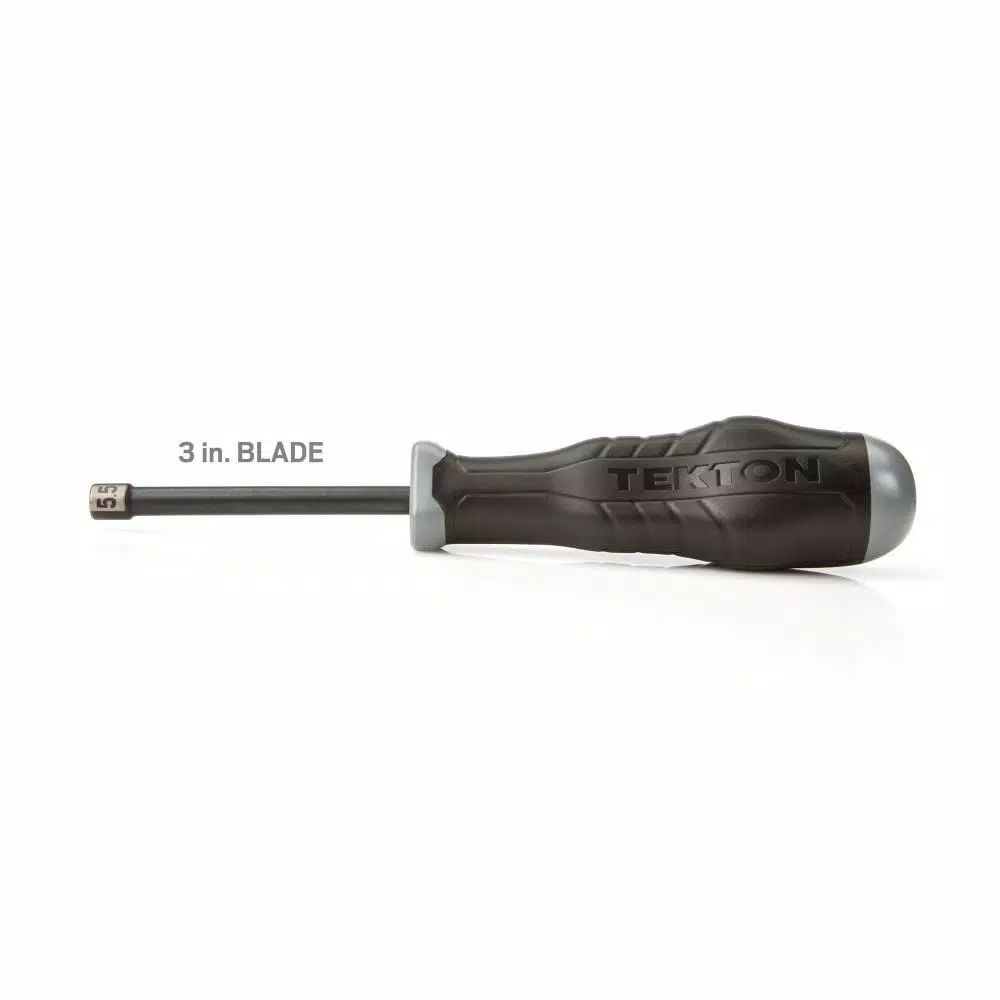 TEKTON 5.5 mm Nut Driver with Patented Three-Sided Handle