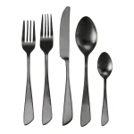 MegaChef Gibbous 20-Piece Black Stainless Steel Flatware Set, Service for 4 thumbnail 1