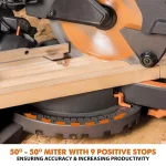 Evolution Power Tools Evolution 10 Amp 7-1/4 in. Sliding Compound Miter Saw with Laser Guide and Multi-Material Blade thumbnail 9