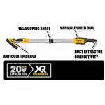 DEWALT 20V MAX Cordless 9 in. Drywall Sander, Brushless (Tool-Only) thumbnail 3