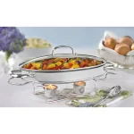 Cuisinart 13.5 in. Stainless Steel Oval Buffet Server, 2.5 Qt. Chafing Dish thumbnail 4