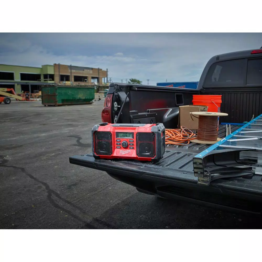 Milwaukee M18 18V Lithium-Ion Cordless Jobsite Radio with INKZALL Marker