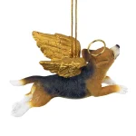 Design Toscano Beagle Dog Angel Christmas Ornament - Hand Painted Resin Memorial thumbnail 5