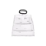3R Studios White Decorative 3-Tier Tray - Rustic Distressed Wood and Metal Design thumbnail 3