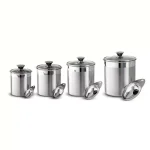 Tramontina Gourmet 8-Piece Stainless Steel Covered Canister and Scoop Set thumbnail 4