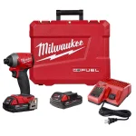 Milwaukee M18 FUEL 1/4 in. Hex Impact Driver Kit with (2) 2.0Ah Batteries, Charger, and Hard Case thumbnail 1