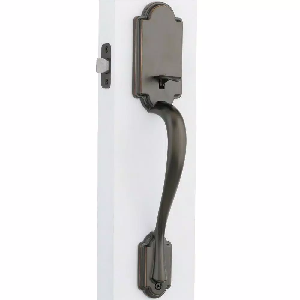 Kwikset Arlington Venetian Bronze Passage Lever and Hancock Knob Set