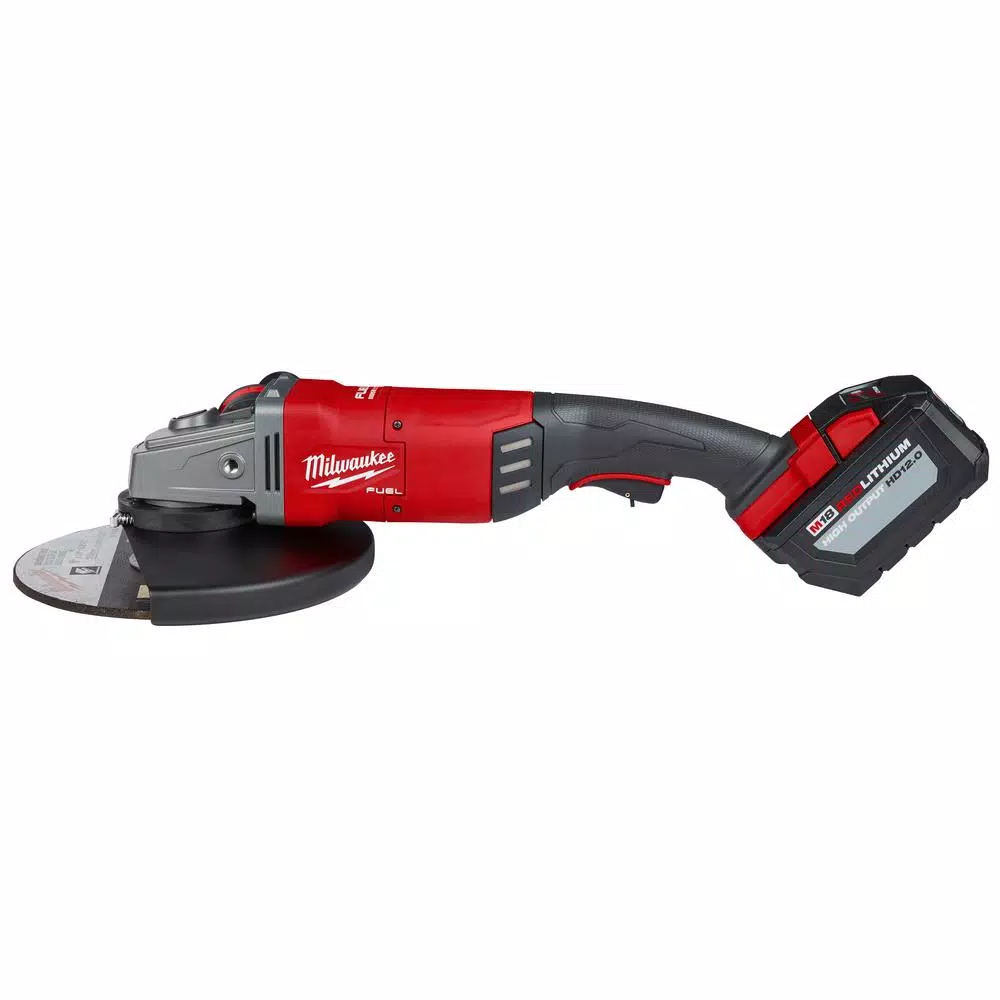 Milwaukee M18 FUEL 7/9 in. Brushless Cordless Large Angle Grinder Kit with 12.0 Ah Battery & Rapid Charger