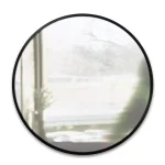 Umbra HUB Contemporary Round Mirror with Black Rubber Rim, 24 in. thumbnail 3