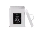 MegaChef 5-Piece Metal Kitchen Canister Set with Lids, White thumbnail 7