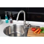 Vanity Art Brushed Nickel Single-Handle Pull-Down Kitchen Faucet with 360 Degree Swivel Spout thumbnail 3