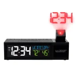 La Crosse Technology Pop-Up Projection Alarm Clock with USB Charging Port, Temperature and Humidity Display, Black thumbnail 8