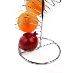 Mind Reader Stainless Steel Twisted Fruit Holder, Silver Metal Wire Fruit Basket thumbnail 2