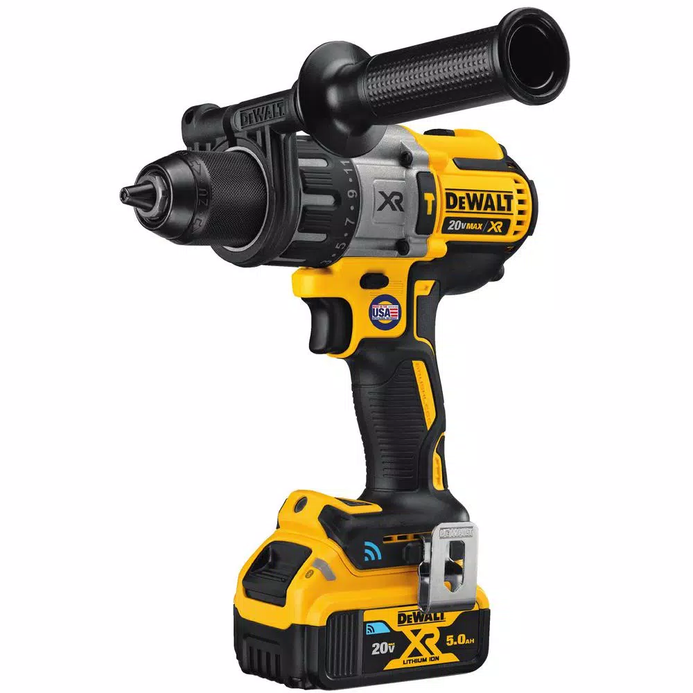 DEWALT 20V MAX XR Brushless 1/2 in. Hammer Drill Driver Kit with Tool Connect, (2) 5.0 Ah Batteries & Charger